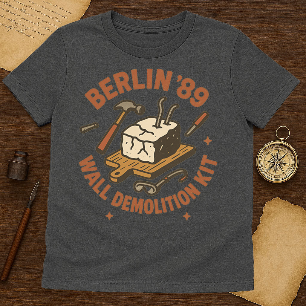 Berlin Wall Demolition Kit T-Shirt Mockup Black