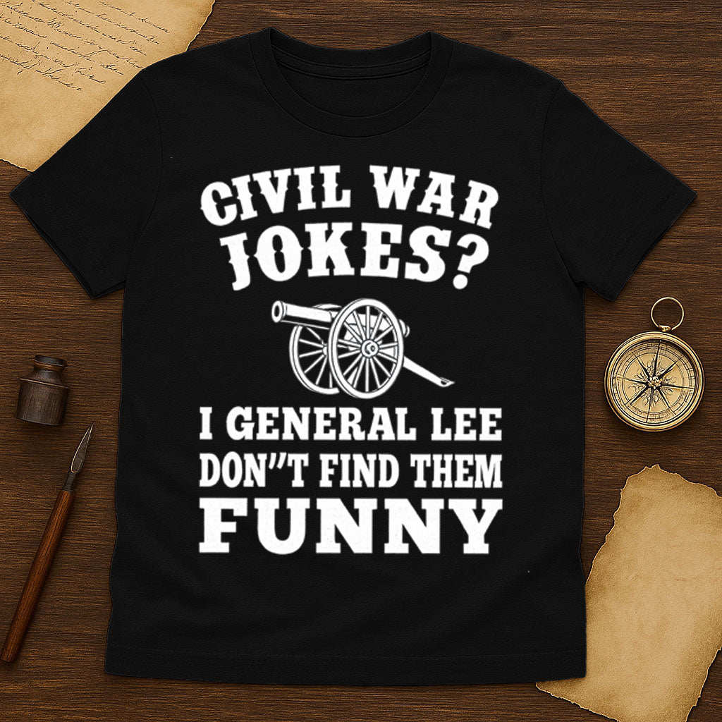 Civil War Jokes T-Shirt Mockup Black