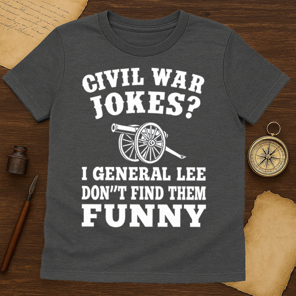 Civil War Jokes T-Shirt Mockup Dark Heather