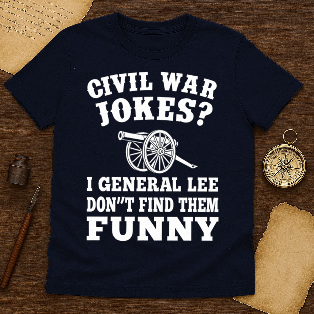 Civil War Jokes T-Shirt Mockup Navy