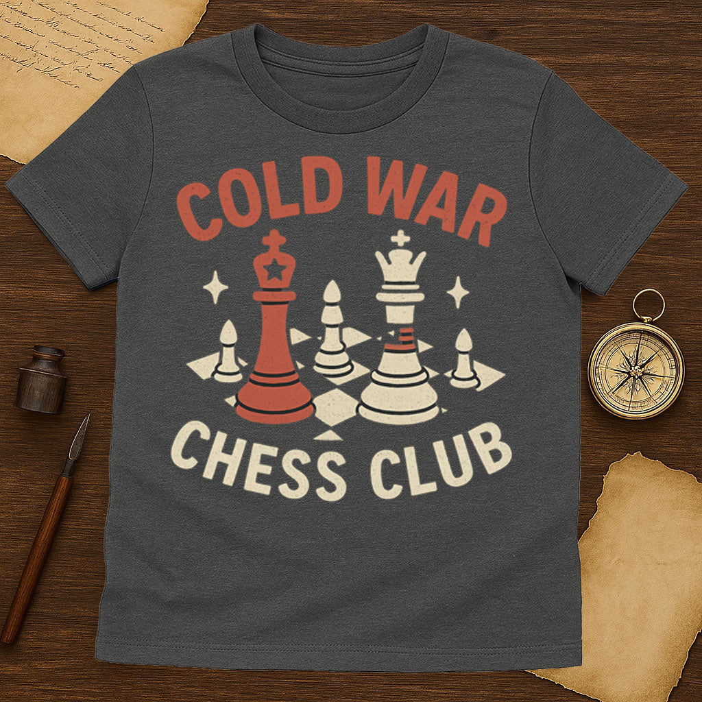 Cold War Chess Club T-Shirt Mockup Dark Heather