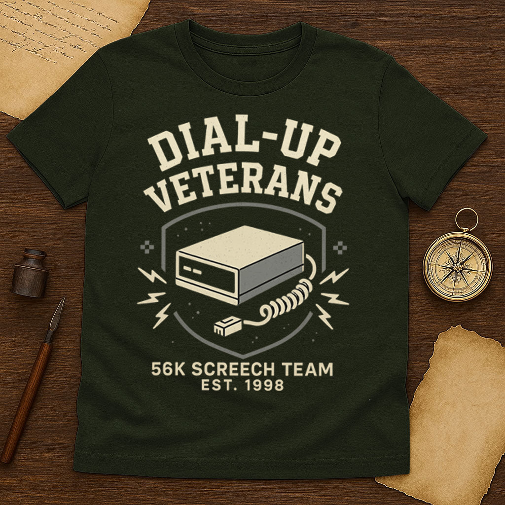 Dial Up Veterans T-Shirt Mockup Military Green
