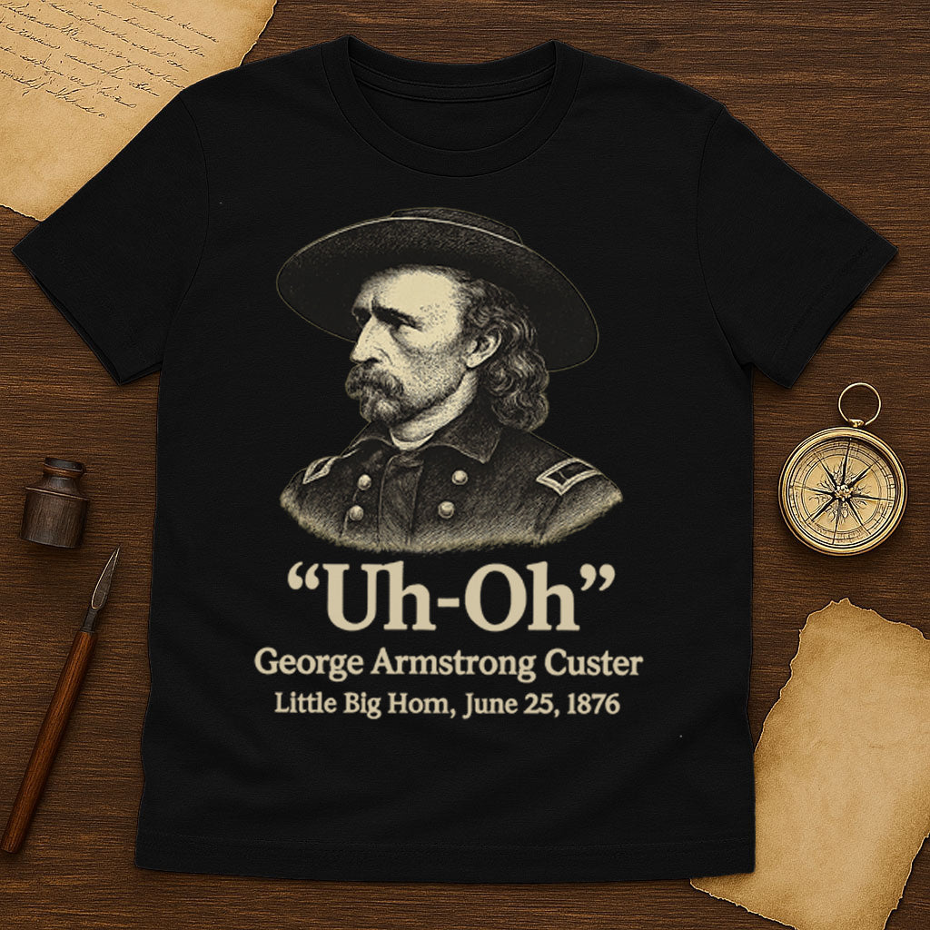 George Armstrong Custer T-Shirt Mockup Black