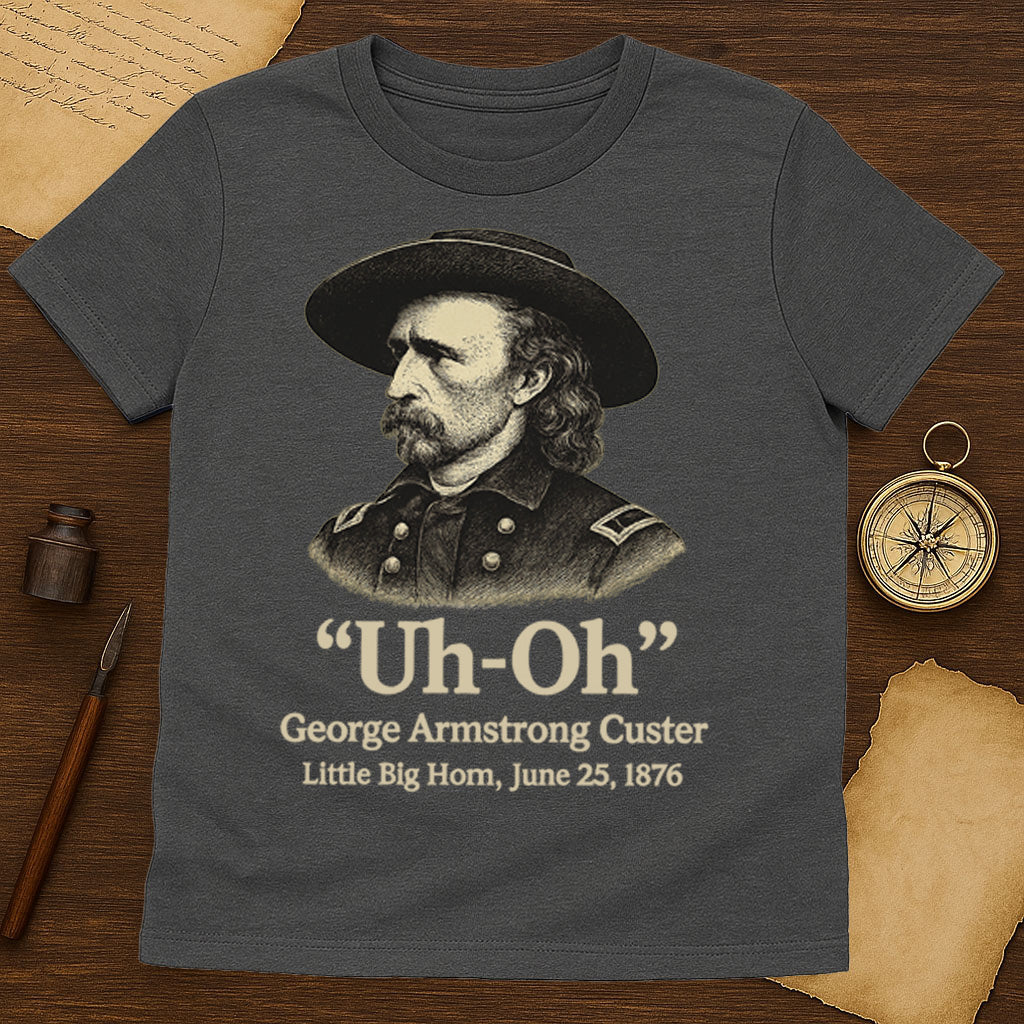 George Armstrong Custer T-Shirt Mockup Dark Heather