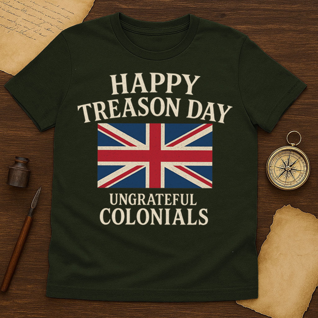 Happy Treason Day T-Shirt Mockup Military Green