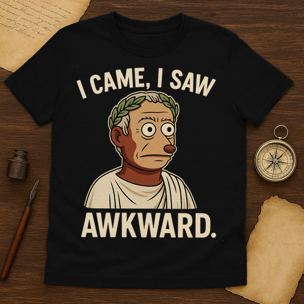I Came I Saw Awkward T-Shirt Mockup Black