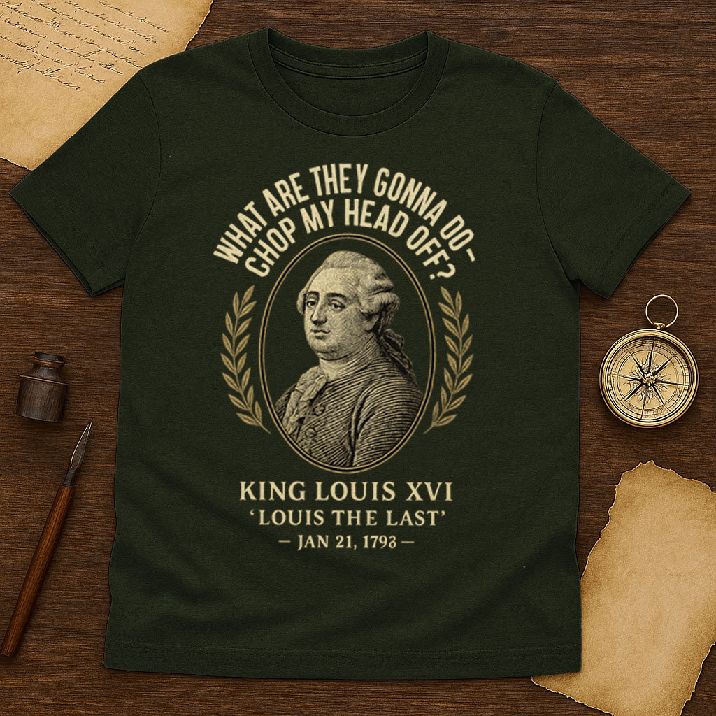 King Louis XVI T-Shirt Mockup Military Green
