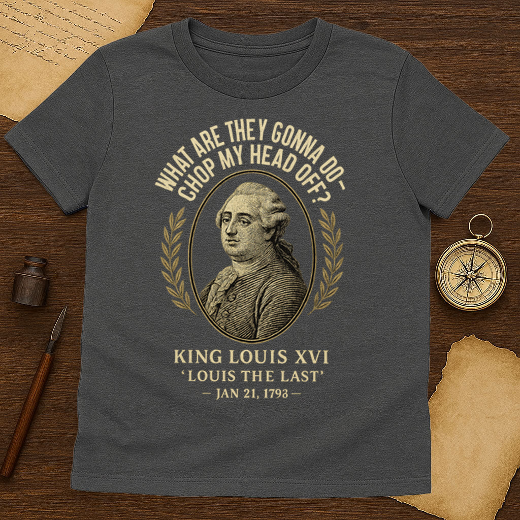 King Louis XVI T-Shirt Mockup Dark Heather