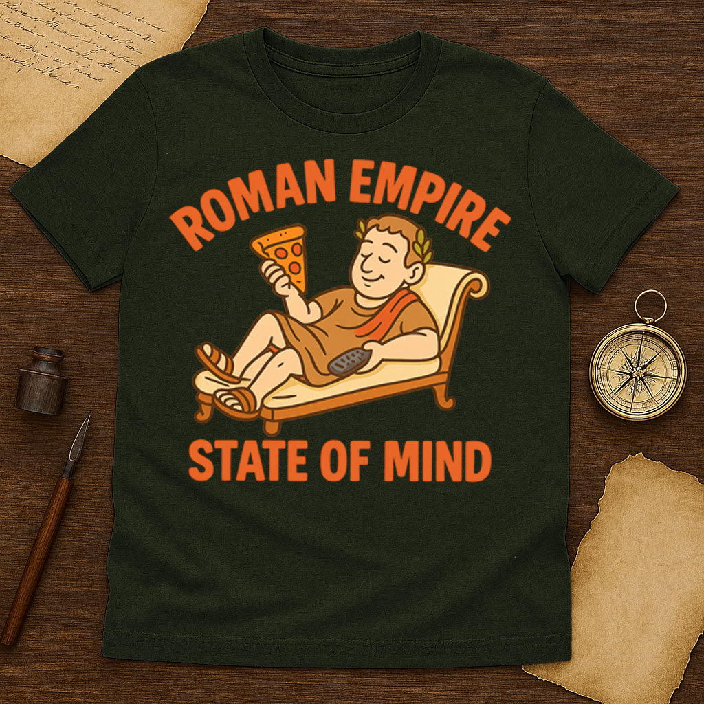Roman Empire State of Mind T-Shirt Mockup White