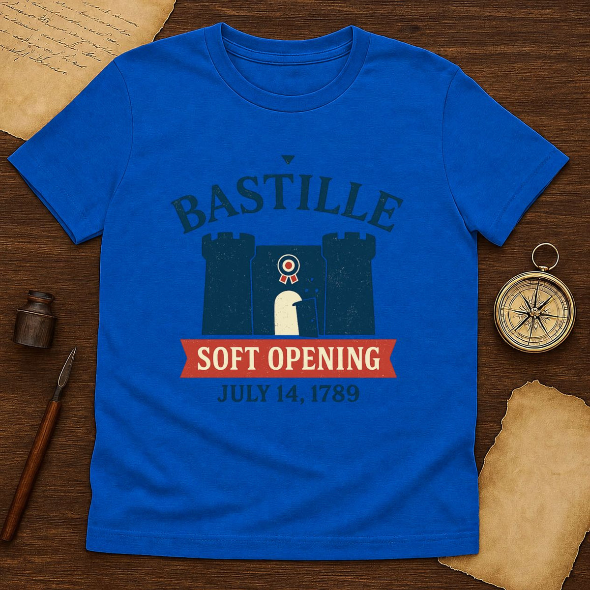 Bastille 'Soft Opening July 14, 1789' Historical T-Shirt