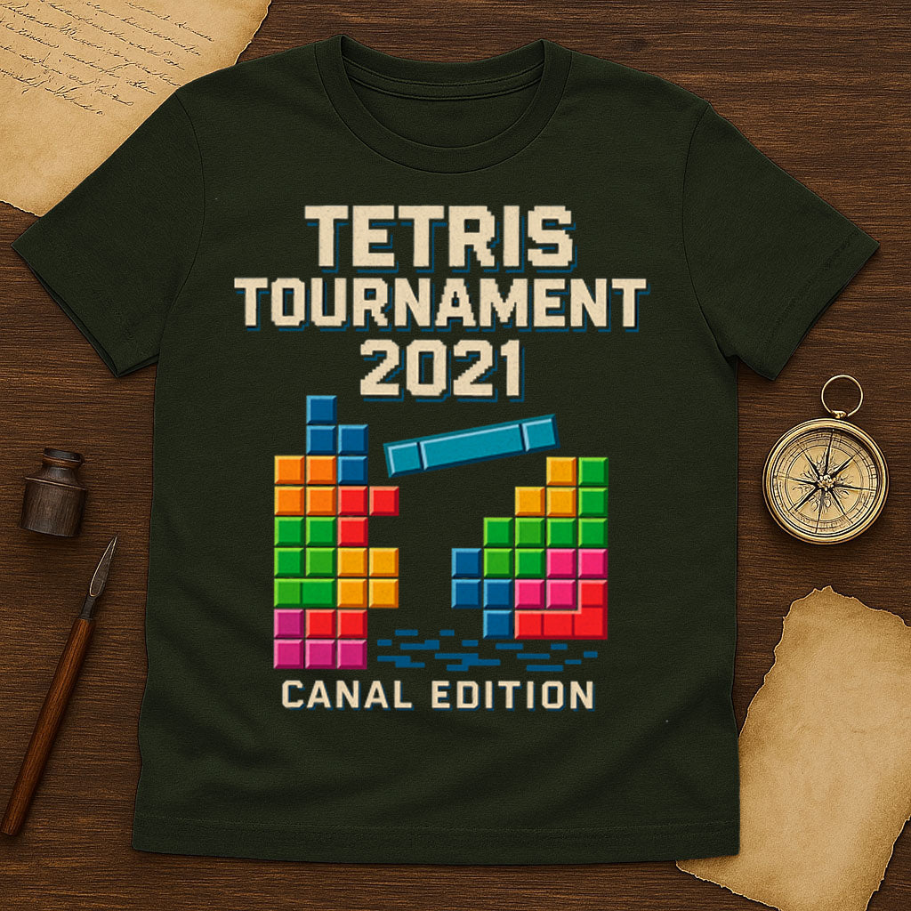 Tetris Tournament 2021 T-Shirt Mockup Black