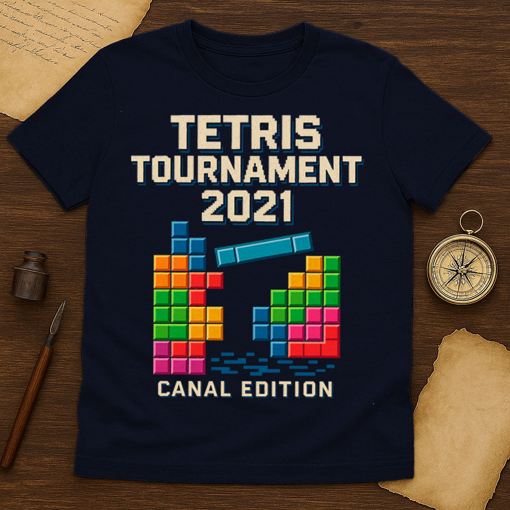 Tetris Tournament 2021 T-Shirt Mockup Navy