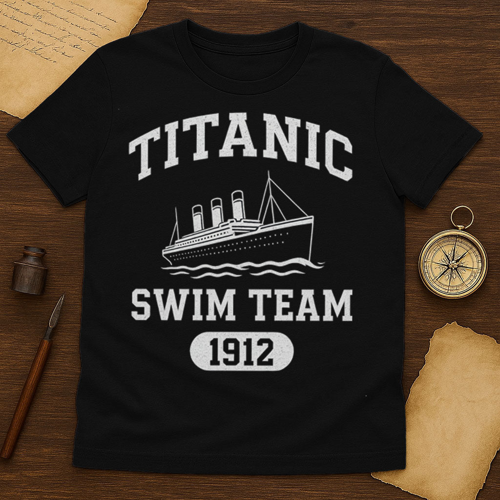 Titanic Swim Team T-Shirt Mockup Black