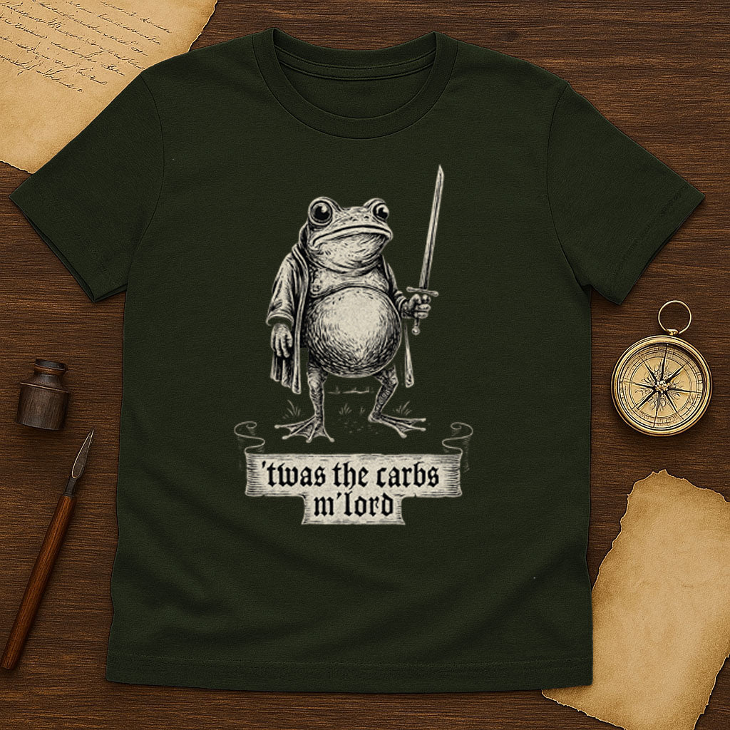 Twas The Carbs MLord T-Shirt Mockup White