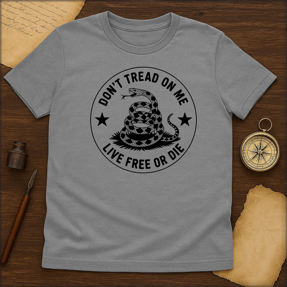 Don’t Tread On Me "Live Free or Die" T-Shirt - History Shirt Club