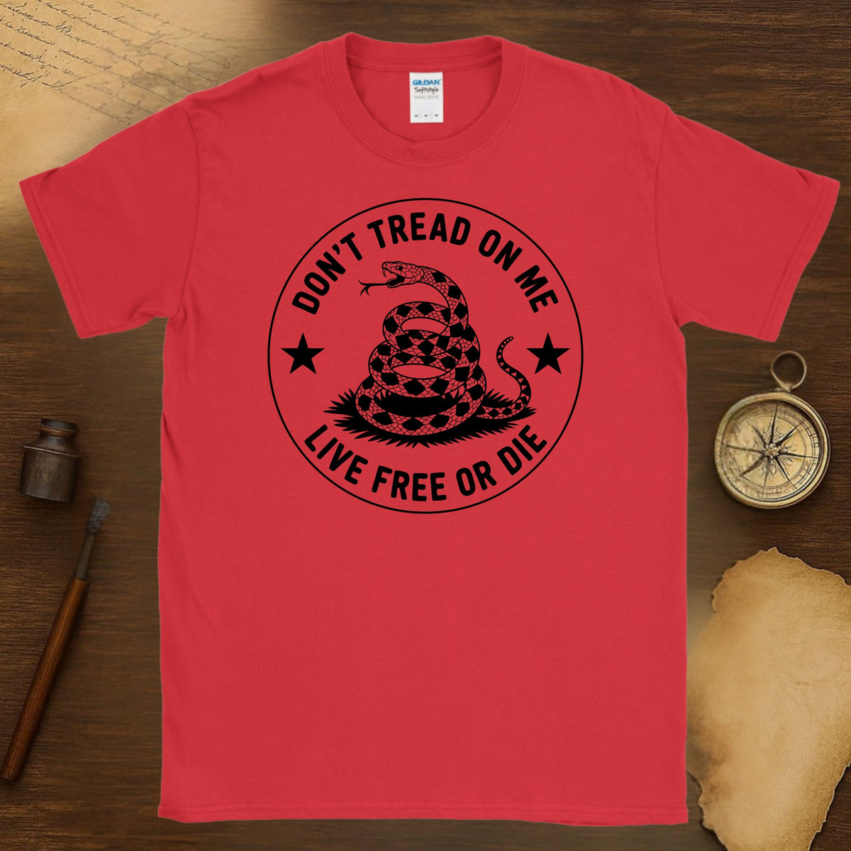 Don’t Tread On Me "Live Free or Die" T-Shirt - History Shirt Club