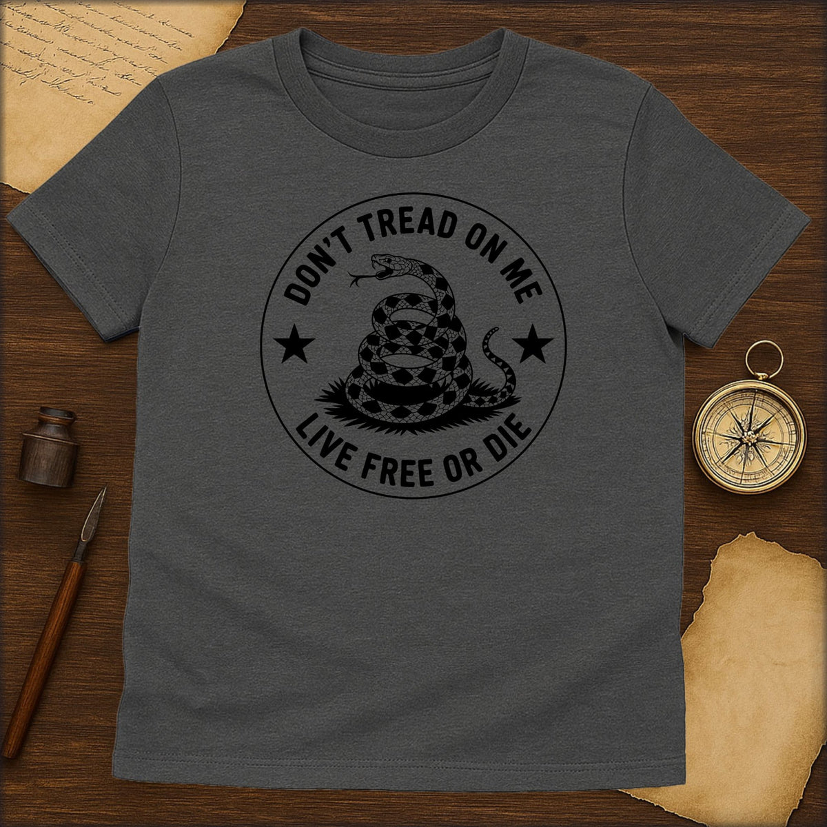 Don’t Tread On Me "Live Free or Die" T-Shirt - History Shirt Club