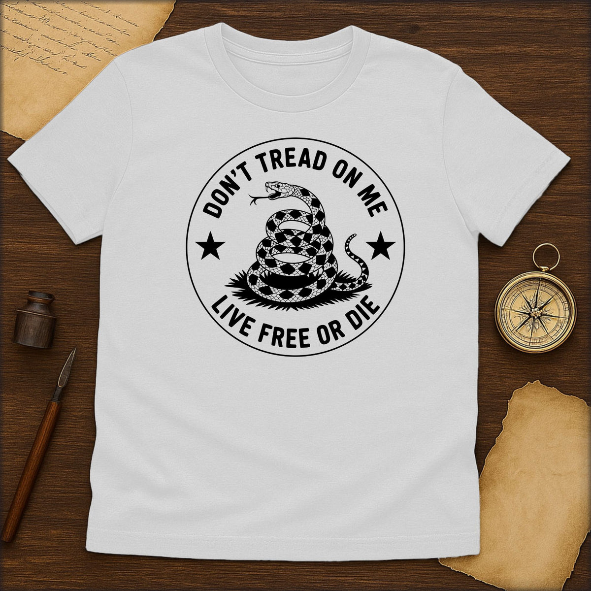 Don’t Tread On Me "Live Free or Die" T-Shirt - History Shirt Club