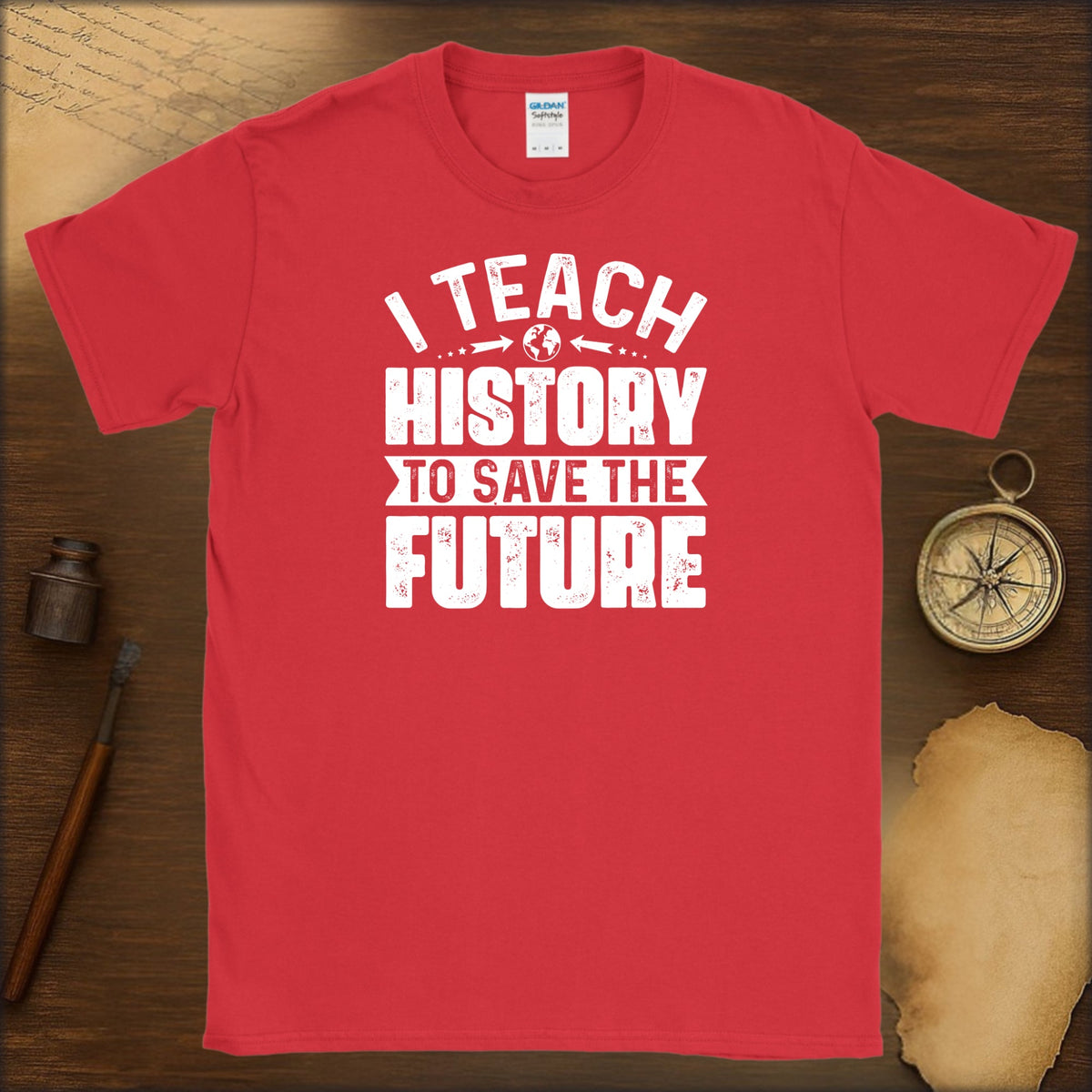 History Teacher T-Shirt - I Teach History to Save the Future - History Shirt Club