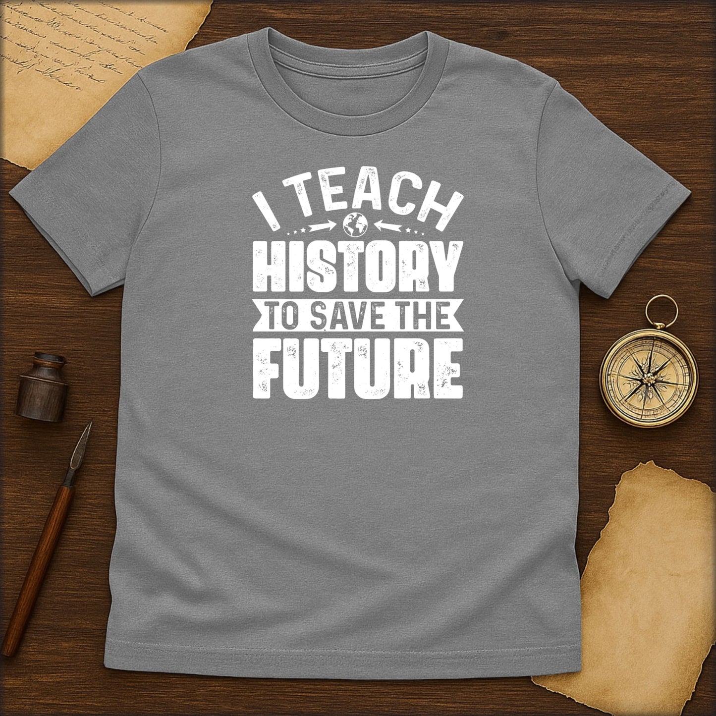 History Teacher T-Shirt - I Teach History to Save the Future - History Shirt Club