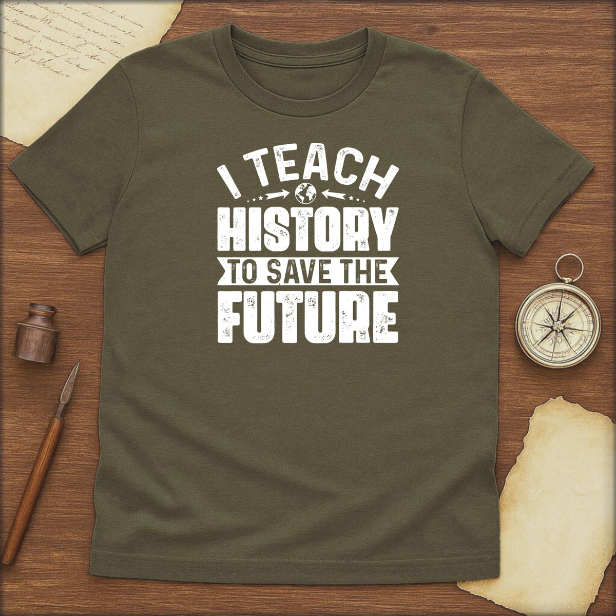 History Teacher T-Shirt - I Teach History to Save the Future - History Shirt Club