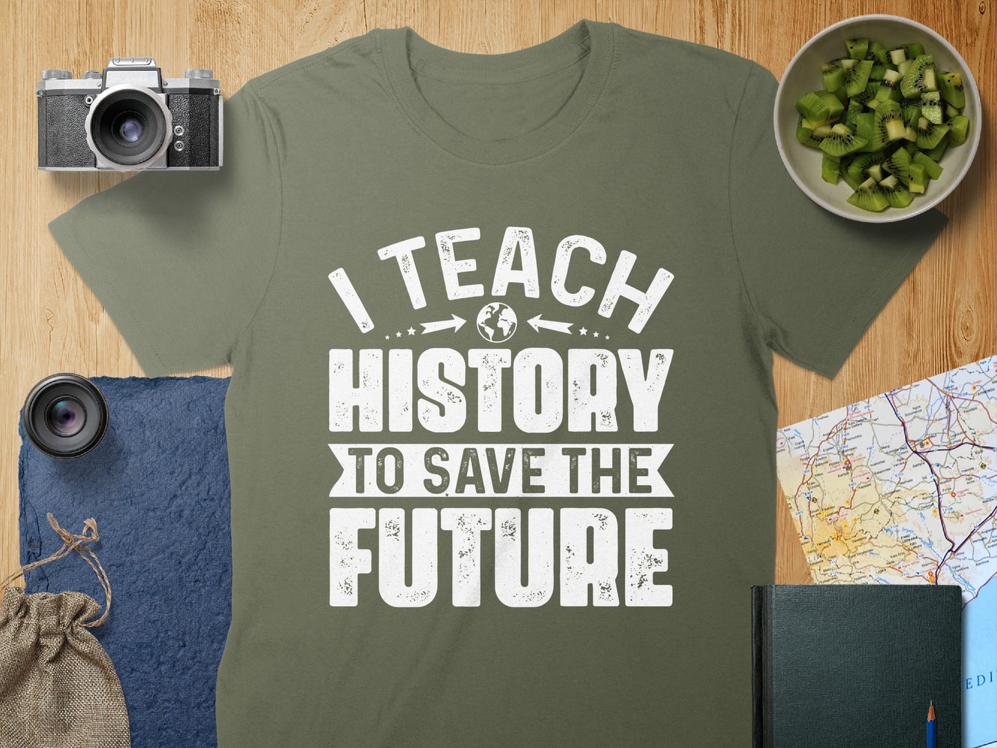 I Teach History to Save the Future Design T-Shirt - History Shirt Club