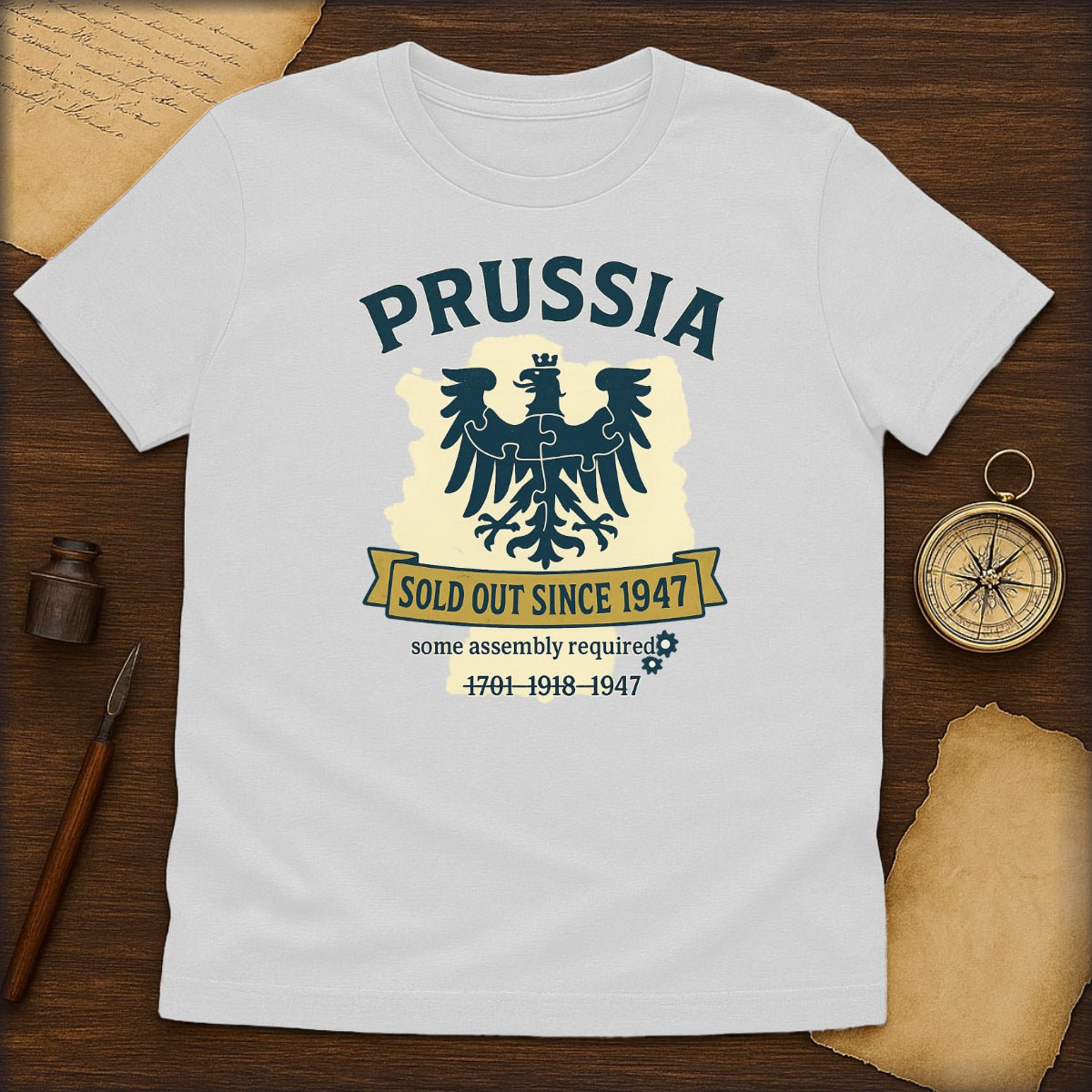 Prussia Crest T‑Shirt — "Sold Out Since 1947" Vintage Eagle Tee - History Shirt Club