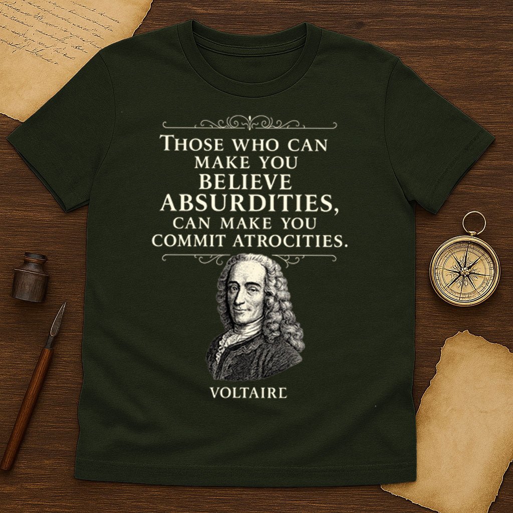 Voltaire Quote T-Shirt - History Shirt Club