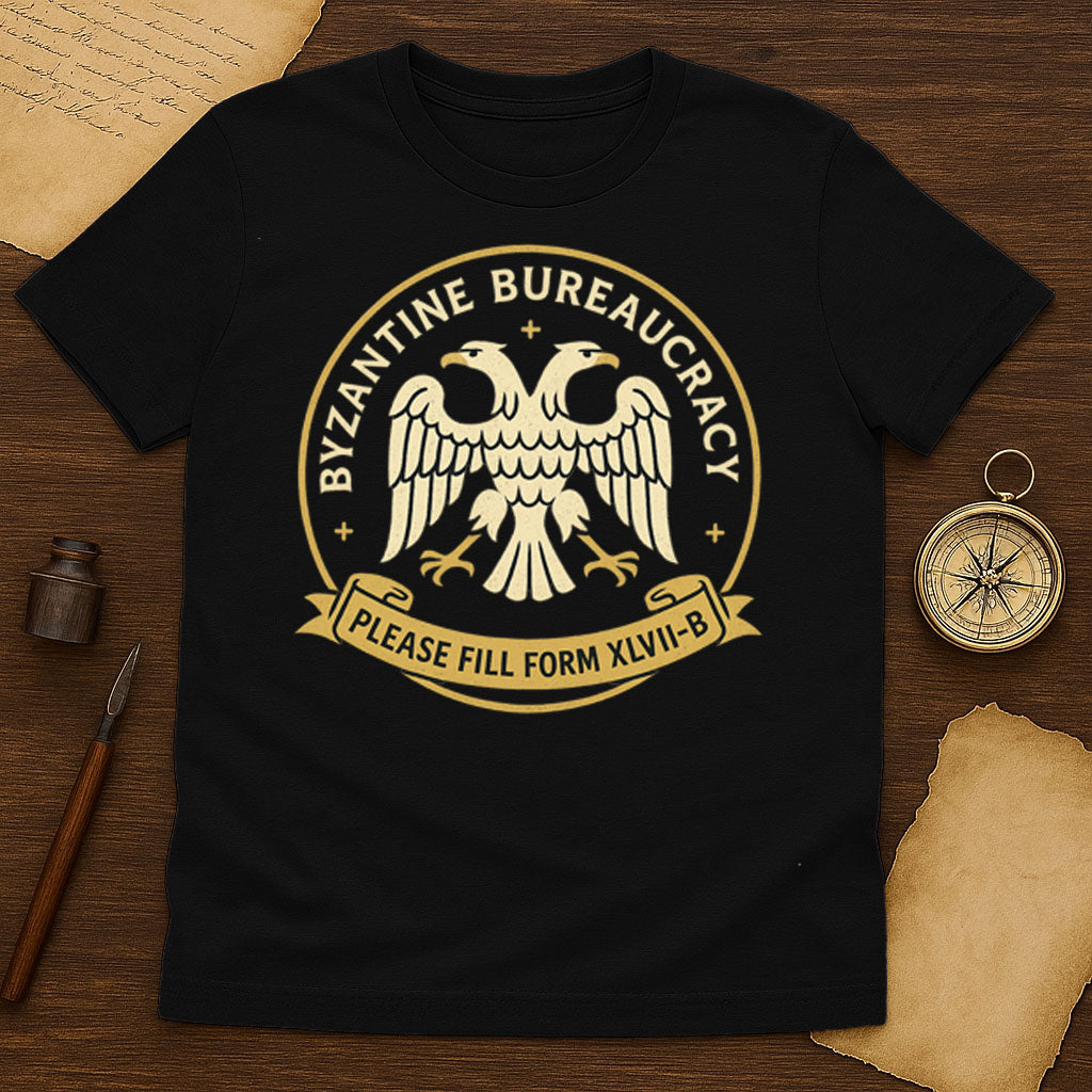 Byzantine Bureaucracy T-Shirt Mockup Black