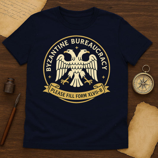 Byzantine Bureaucracy T-Shirt Mockup Navy