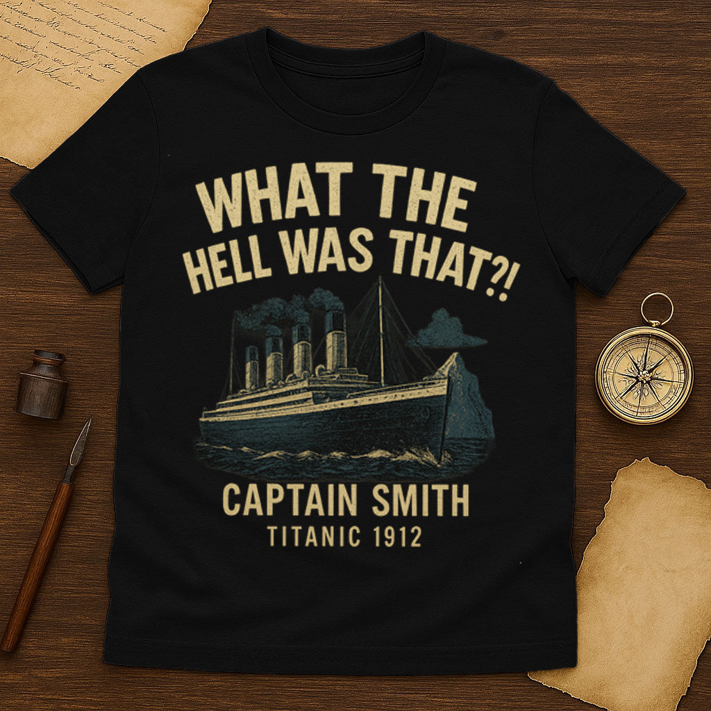 Captain Smith Quote T-Shirt Mockup Black