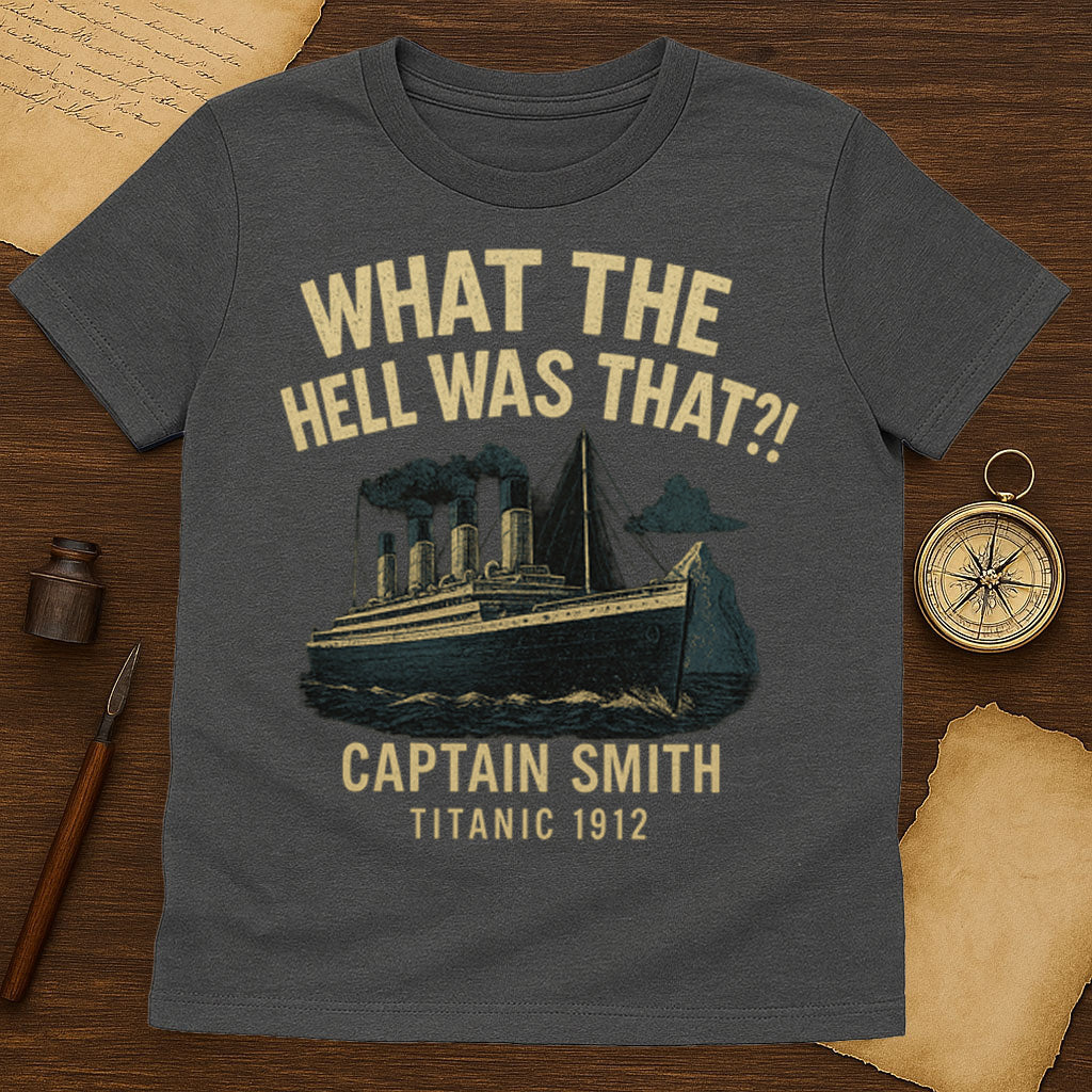Captain Smith Quote T-Shirt Mockup Dark Heather