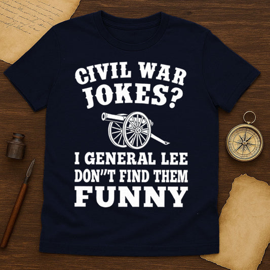 Civil War Jokes T-Shirt Mockup Navy