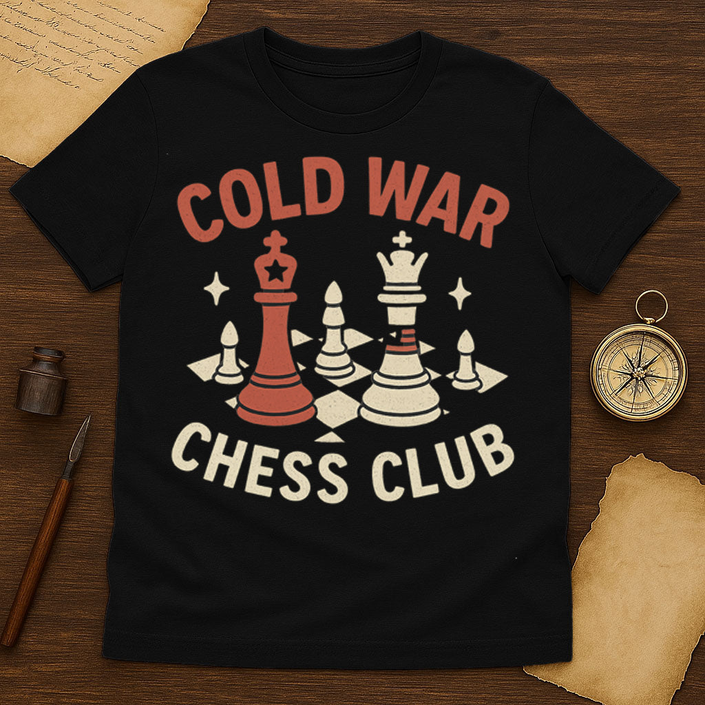 Cold War Chess Club T-Shirt Mockup Black