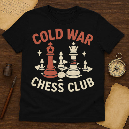 Cold War Chess Club T-Shirt Mockup Black