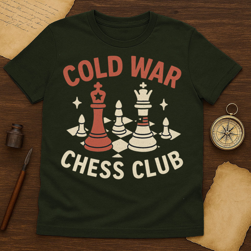 Cold War Chess Club T-Shirt Mockup Military Green