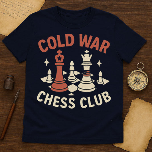 Cold War Chess Club T-Shirt Mockup Navy