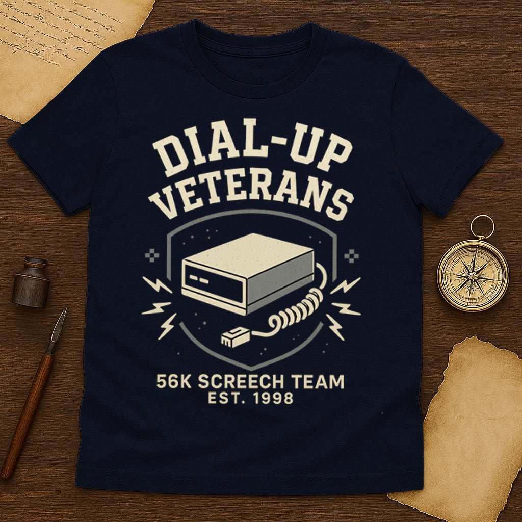 Dial Up Veterans T-Shirt Mockup Navy