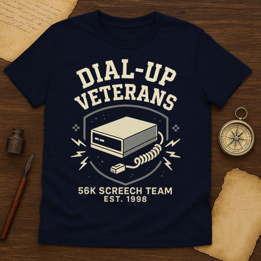 Dial Up Veterans T-Shirt Mockup Navy