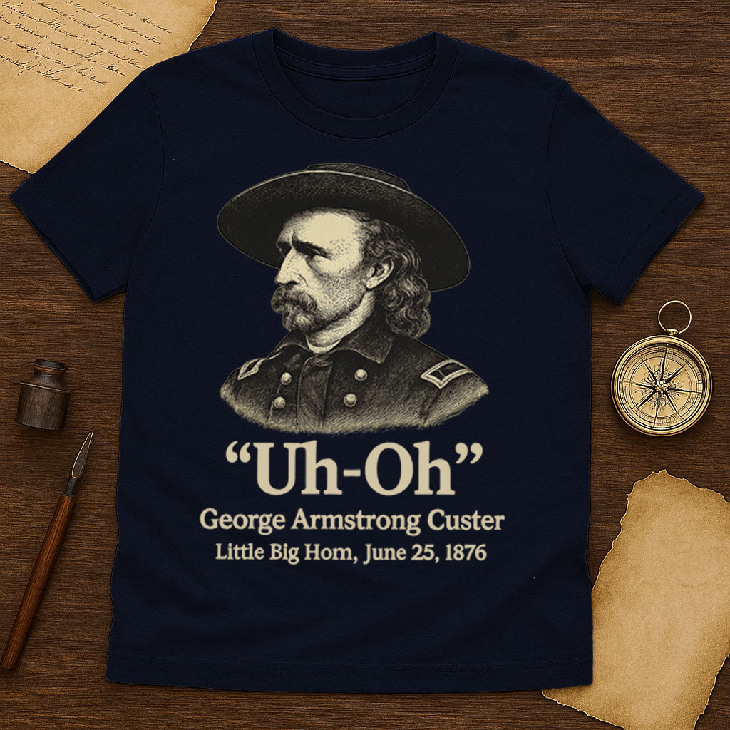 George Armstrong Custer T-Shirt Mockup Navy
