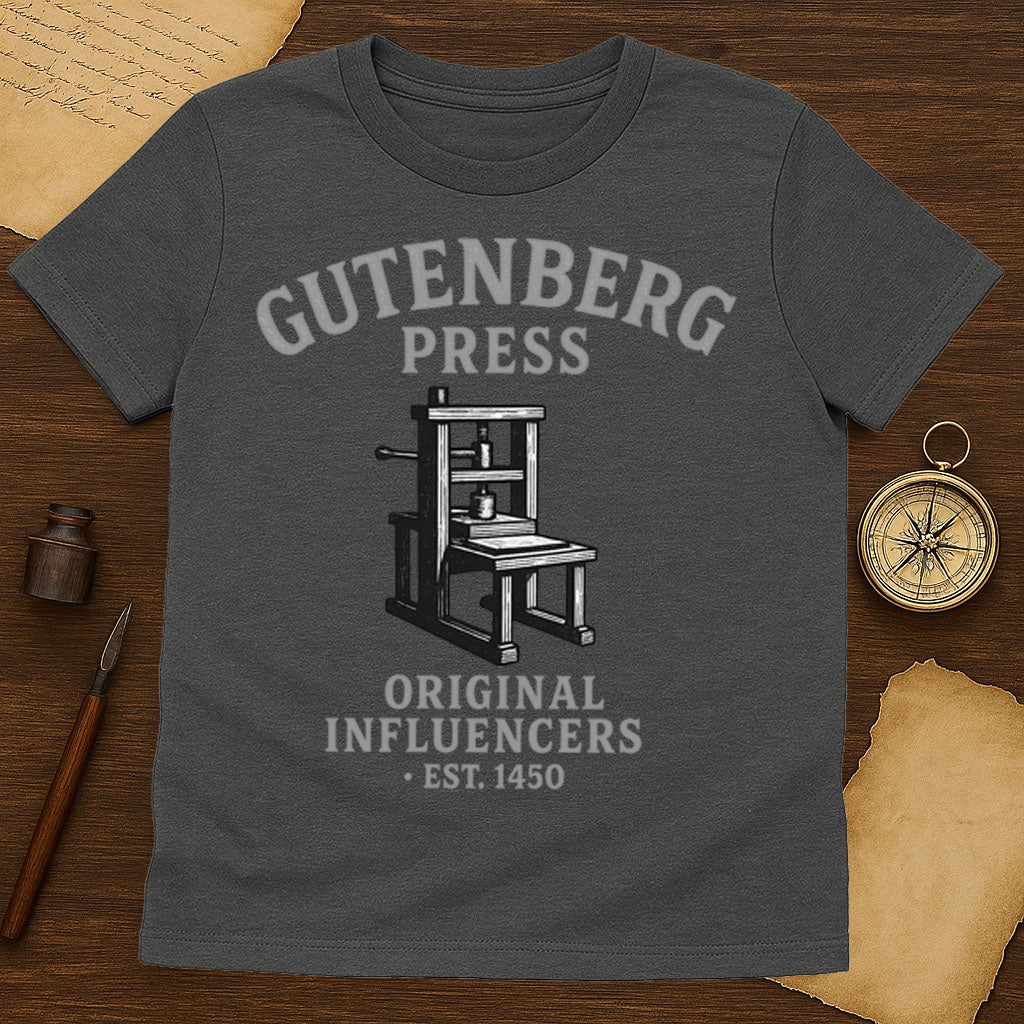 Gutenberg Press T-Shirt Mockup Black
