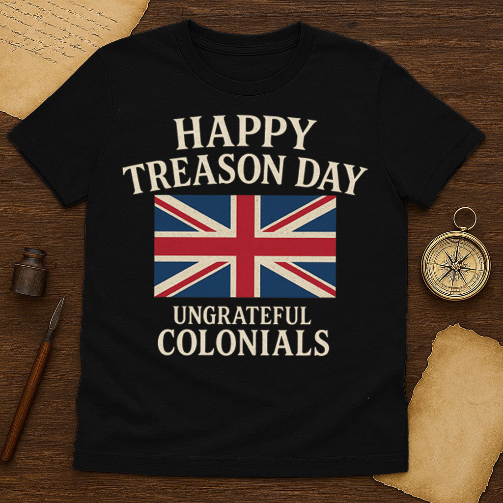Happy Treason Day T-Shirt Mockup Black