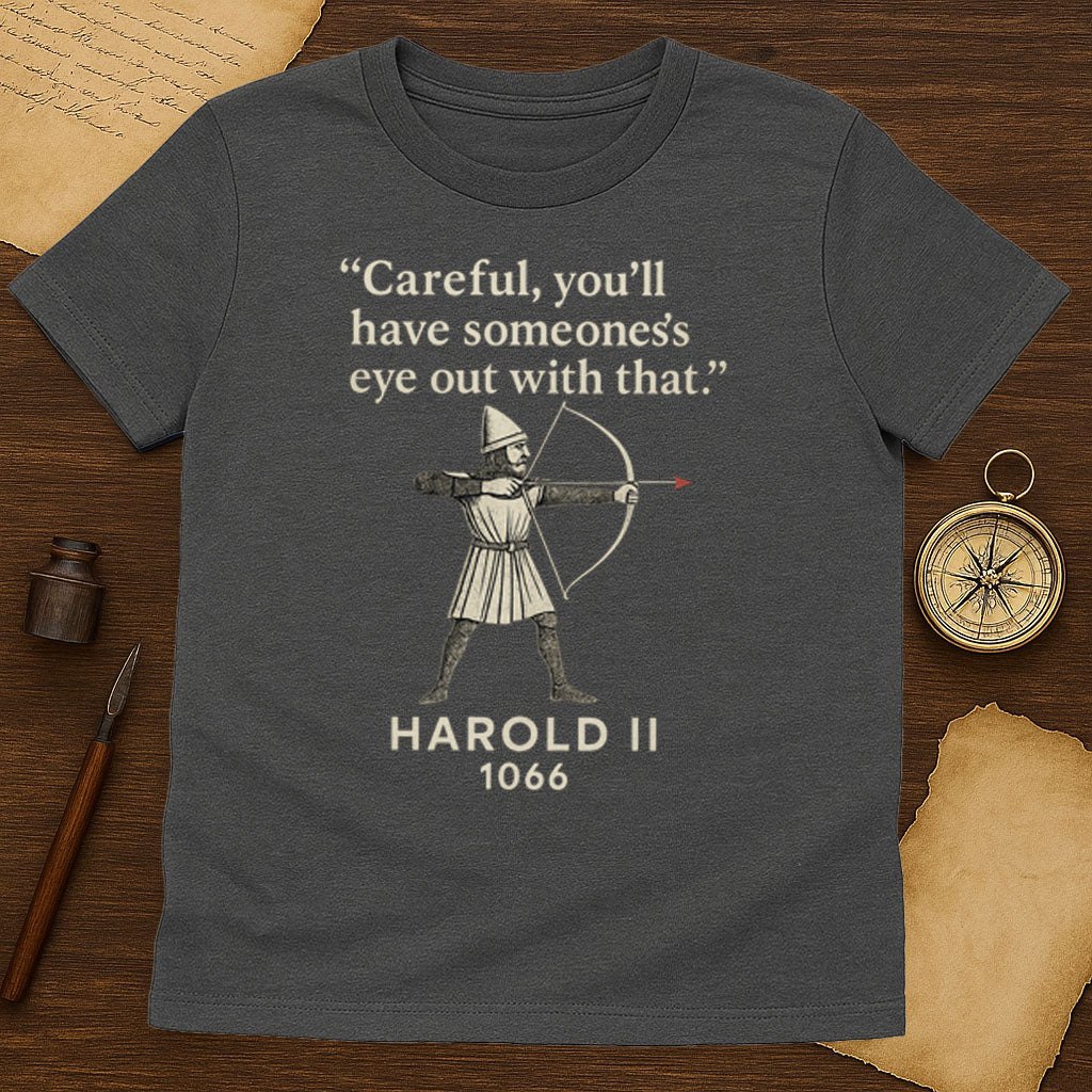Harold II 1066 T-Shirt Mockup Dark Heather