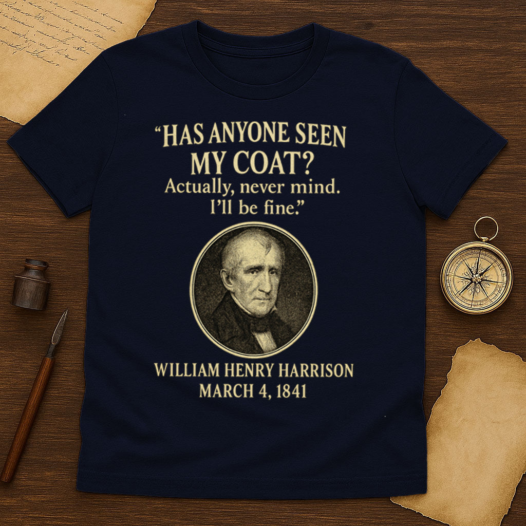 Has Anyone Seen My Coat T-Shirt Mockup Navy