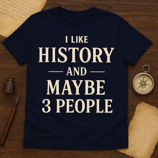 I Like History T-Shirt Mockup Navy
