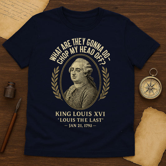 King Louis XVI T-Shirt Mockup Navy
