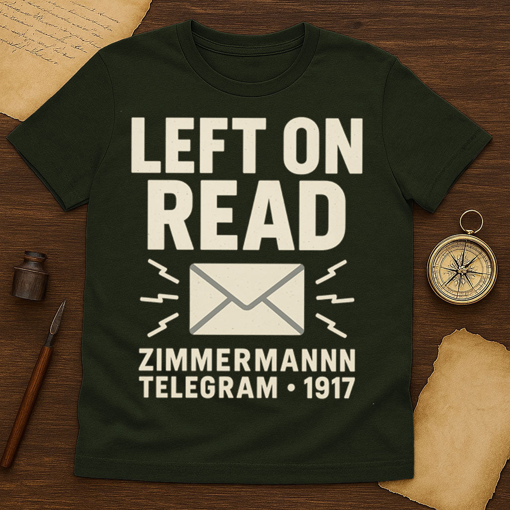 Left On Read T-Shirt Mockup Military Green