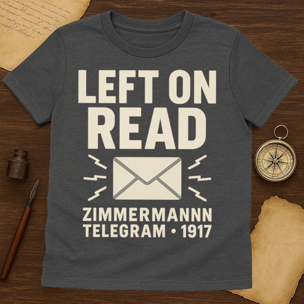 Left On Read T-Shirt Mockup Dark Heather