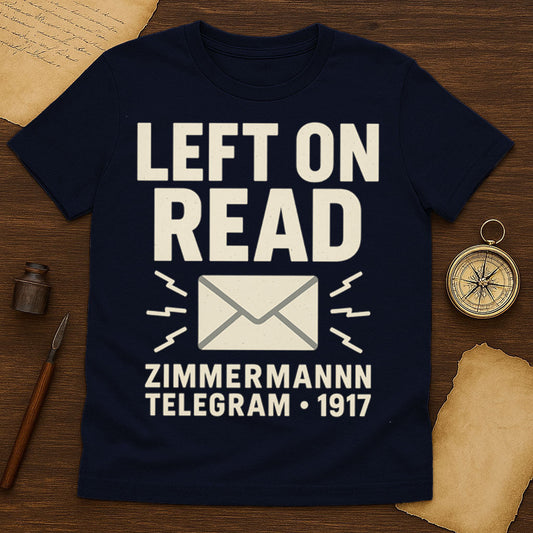 Left On Read T-Shirt Mockup Navy