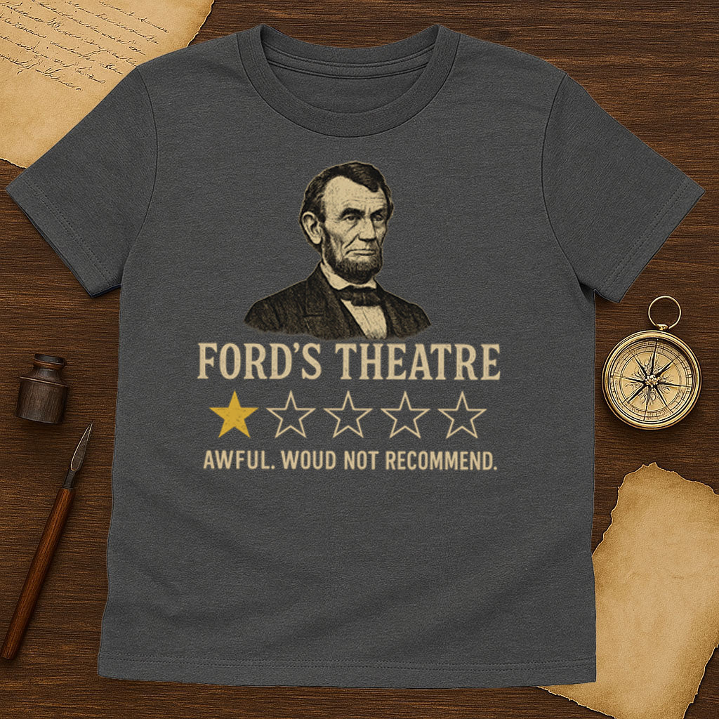 Lincoln 1 Star T-Shirt Mockup Dark Heather